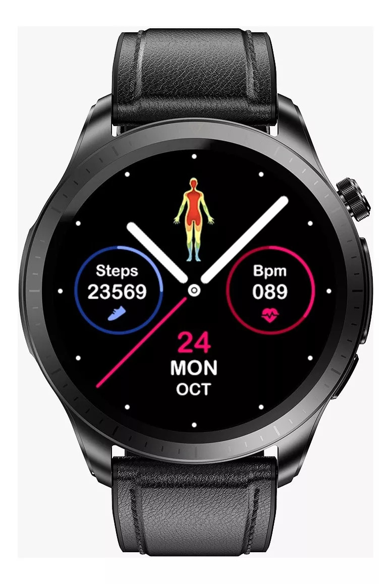 Foto 2 | Reloj Smartwatch E420 Fralugio Ecg Mide Glucosa Hr Spo2 Bp  Ext.piel Negro