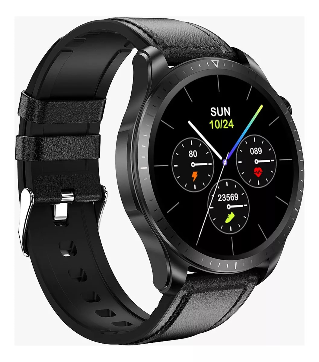 Foto 4 pulgar | Reloj Smartwatch E420 Fralugio Ecg Mide Glucosa Hr Spo2 Bp  Ext.piel Negro