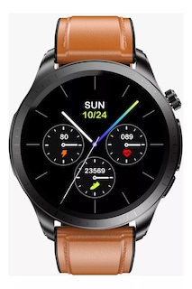 Foto 3 | Reloj Smartwatch E420 Fralugio Ecg Mide Glucosa Hr Spo2 Bp Ext.piel Café