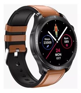 Foto 4 | Reloj Smartwatch E420 Fralugio Ecg Mide Glucosa Hr Spo2 Bp Ext.piel Café