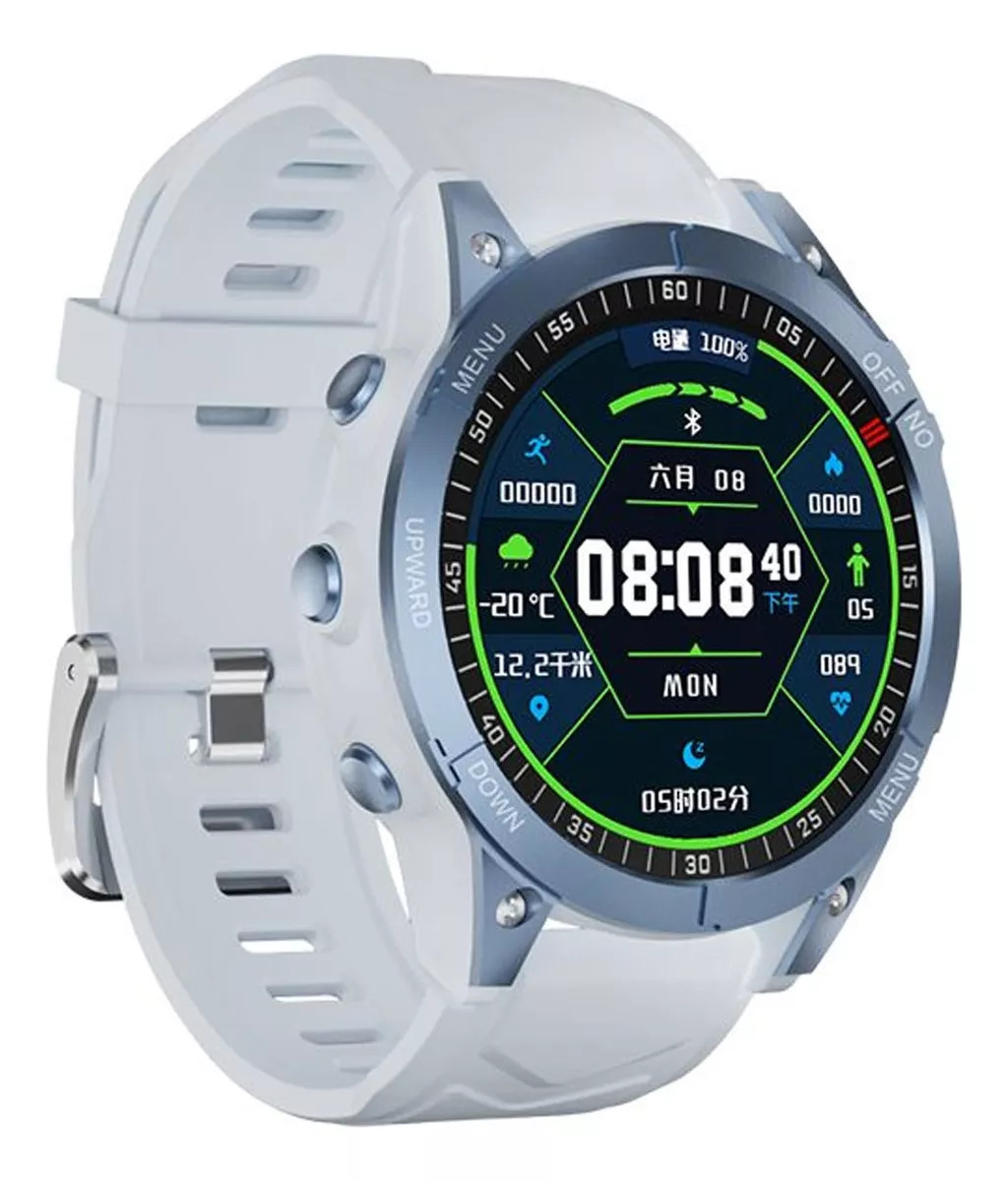 Foto 5 pulgar | Reloj Smartwatch Fralugio Gs Fenix 7 Fralugio Hr Bp Spo2 Deportivo Azul