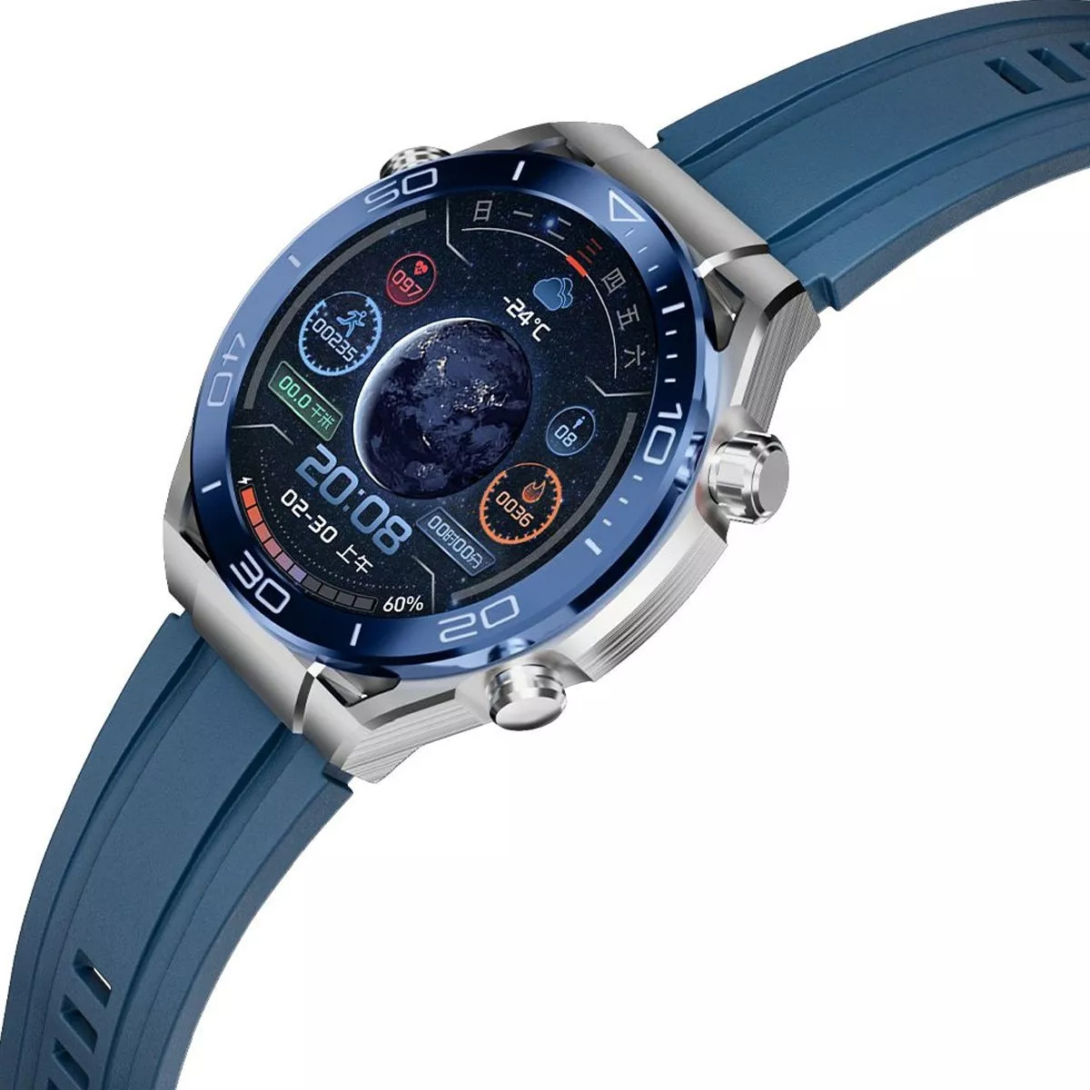 Foto 4 pulgar | Reloj Inteligente Smartwatch Fralugio GS Ultimate HD 1.52" Azul