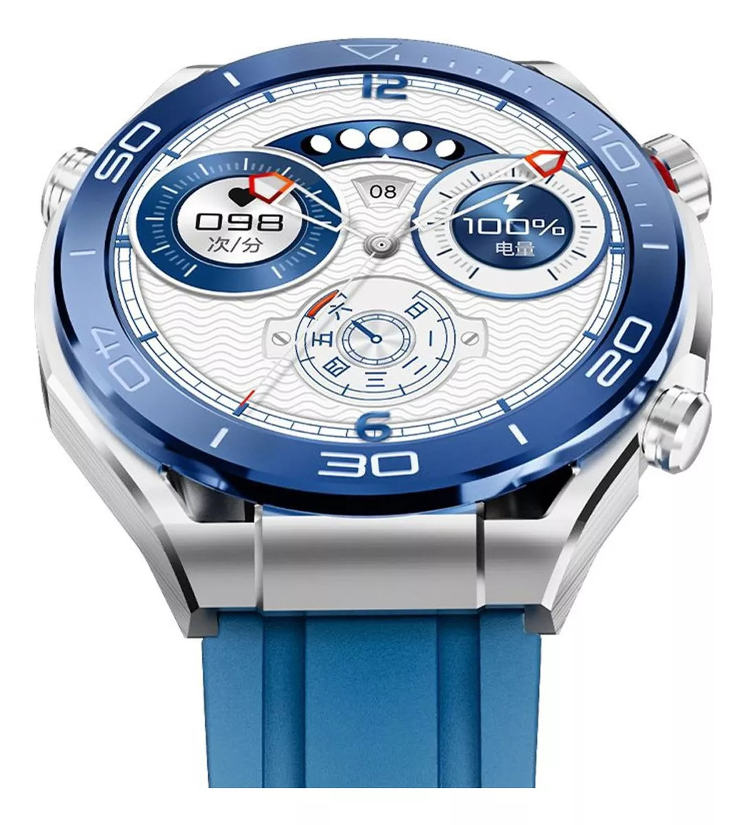 Foto 6 pulgar | Reloj Inteligente Smartwatch Fralugio GS Ultimate HD 1.52" Azul