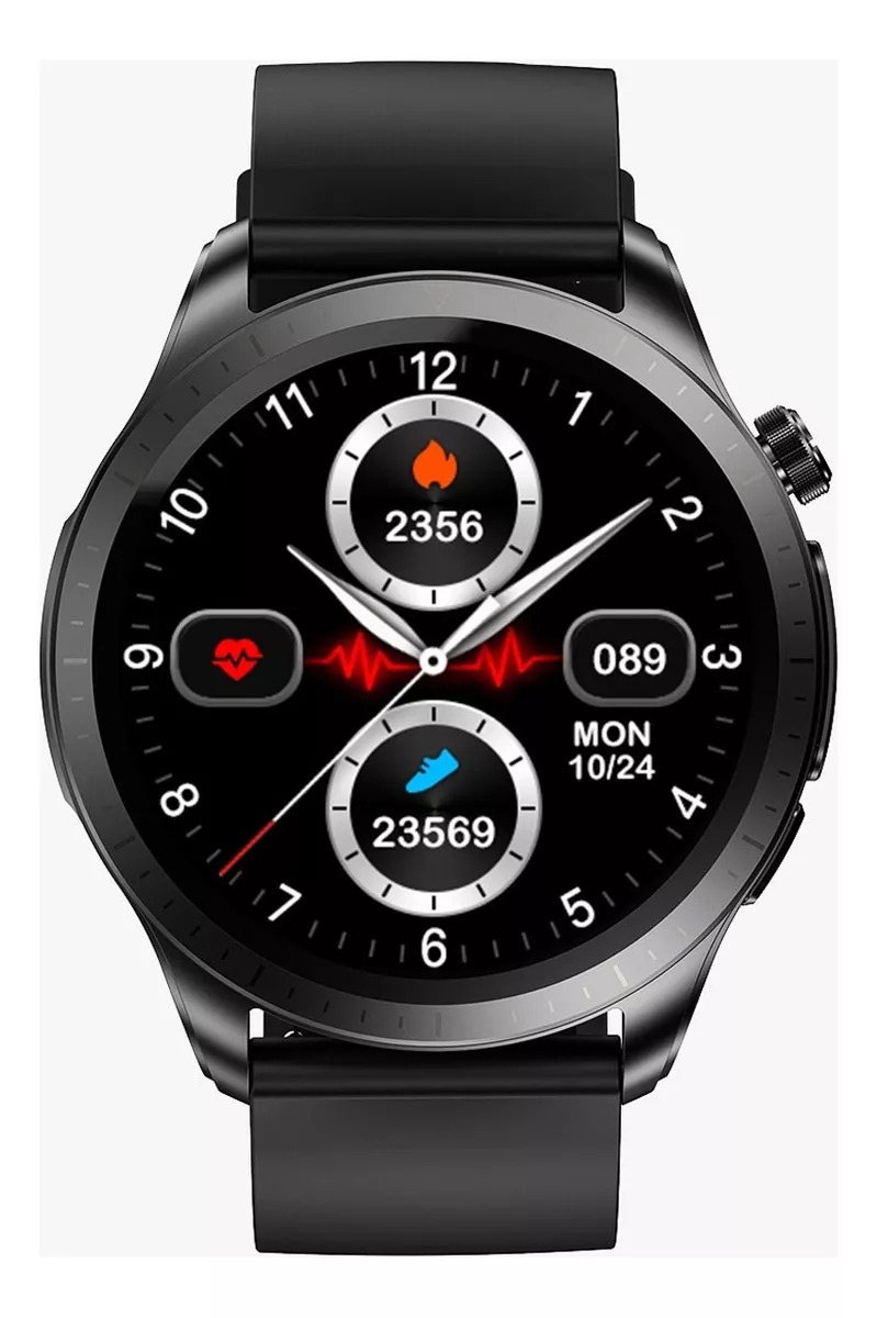 Foto 2 | Reloj Smartwatch E420 Fralugio Ecg Mide Glucosa Hr Spo2 Bp Silicón Negro