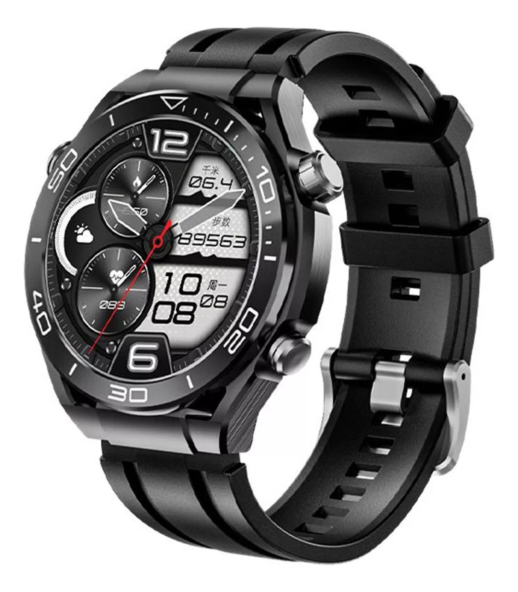 Foto 2 pulgar | Reloj Inteligente Smartwatch Fralugio Gs Ultimate HD 1.52 Negro