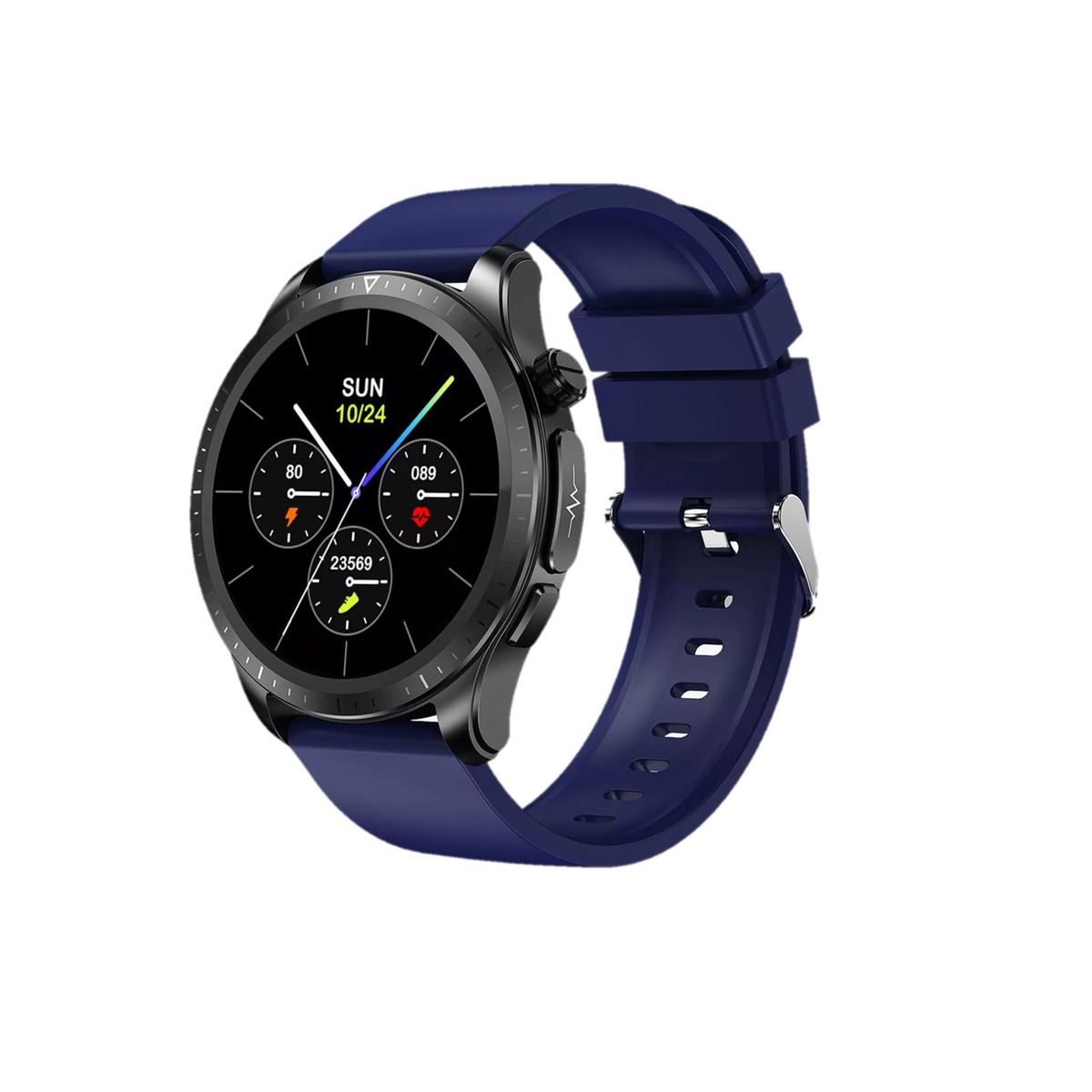 Foto 2 pulgar | Reloj Smartwatch E420 Fralugio Ecg Mide Glucosa Hr Spo2 Bp Silicón Azul