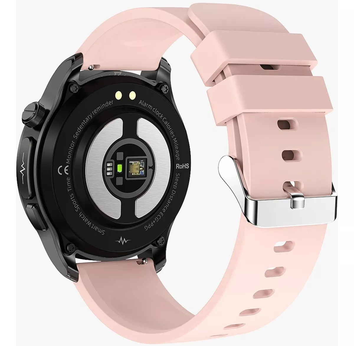 Foto 5 pulgar | Reloj Smartwatch E420 Fralugio Ecg Mide Glucosa Hr Spo2 Bp Silicón Rosa