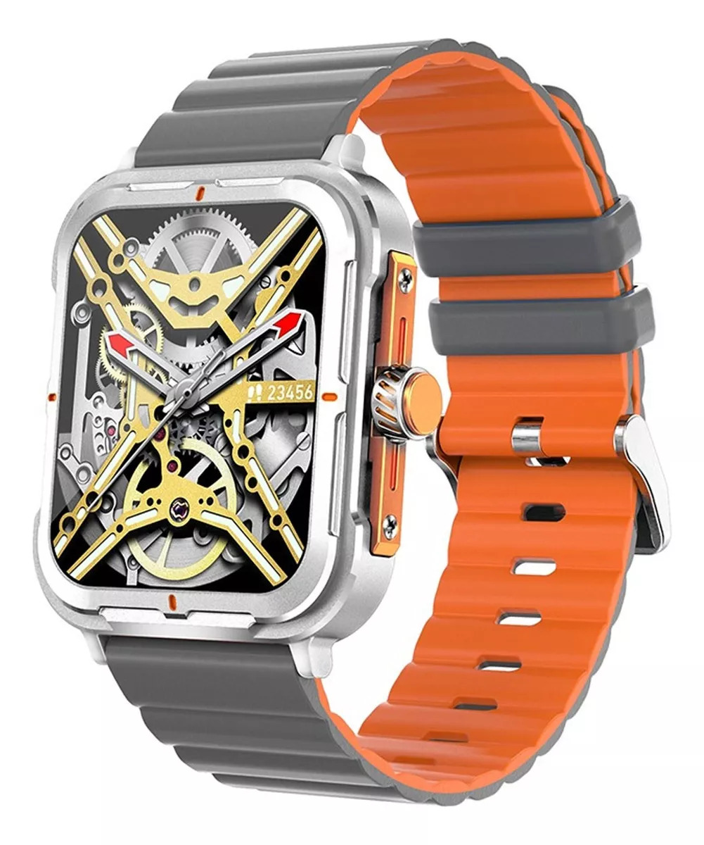 Foto 2 pulgar | Smartwatch Fralugio D09 color Naranja Hr Bp Spo2 Rough