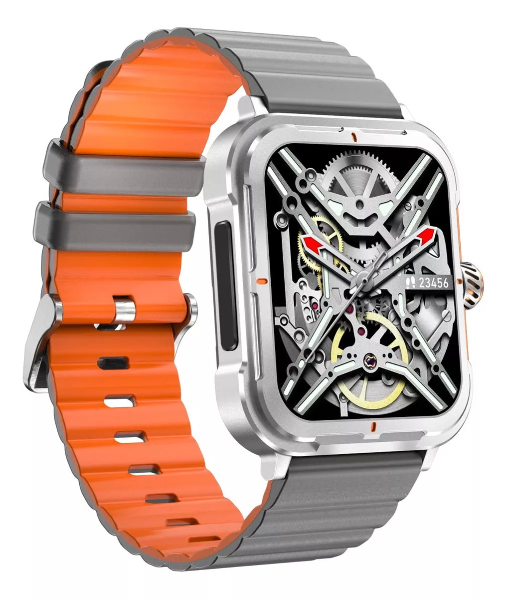 Foto 4 pulgar | Smartwatch Fralugio D09 color Naranja Hr Bp Spo2 Rough