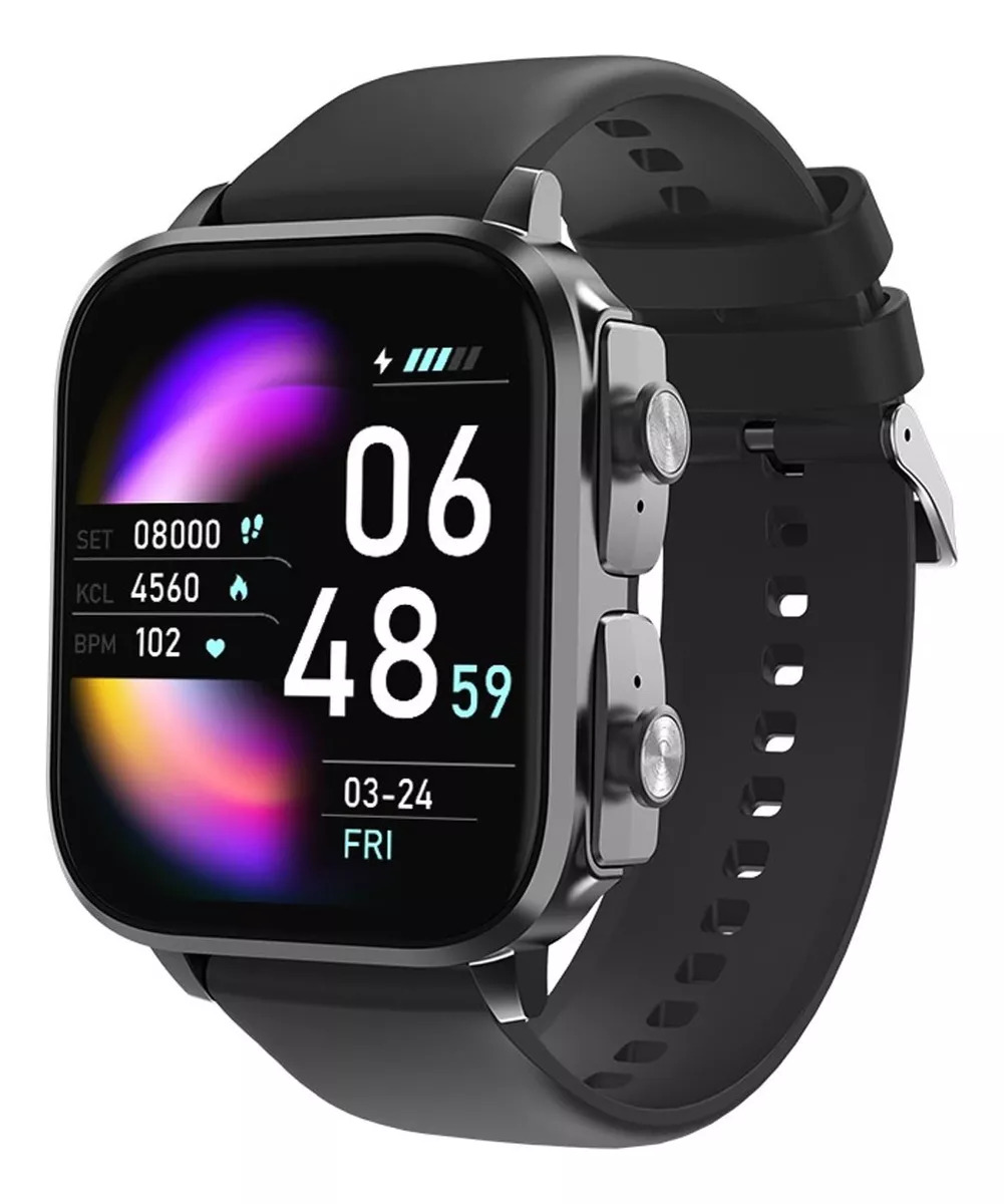 Foto 4 pulgar | Smartwatch T22 Fralugio color Negro con Audífonos TWS