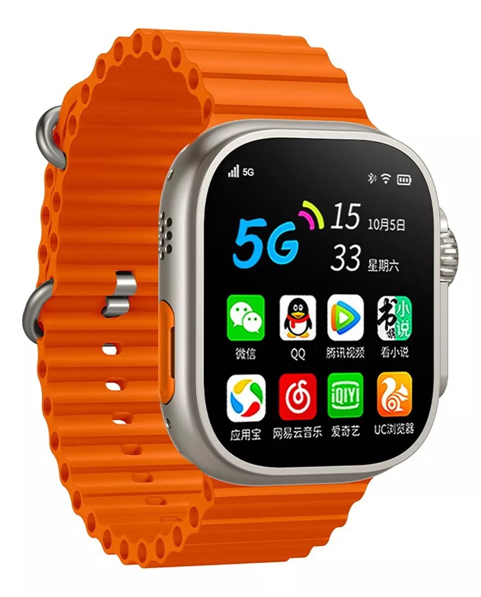 Foto 3 pulgar | Smartwatch Fralugio X8 4G  color Naranja Android 10Wifi 2GB RAM 16GB