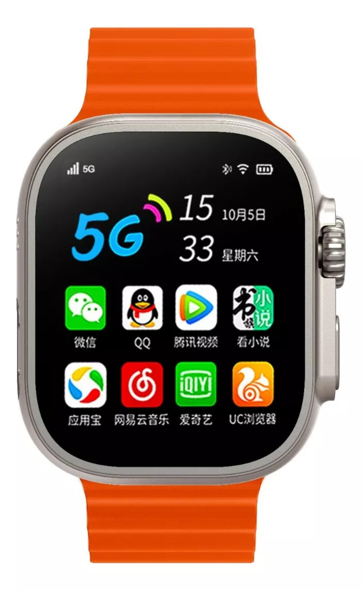 Foto 5 pulgar | Smartwatch Fralugio X8 4G  color Naranja Android 10Wifi 2GB RAM 16GB