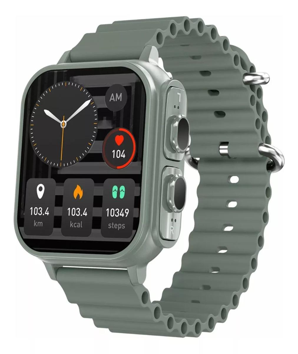 Foto 3 pulgar | Reloj Smartwatch N22 Fralugio 2 en 1 con Audífonos Tws Nfc color Verde