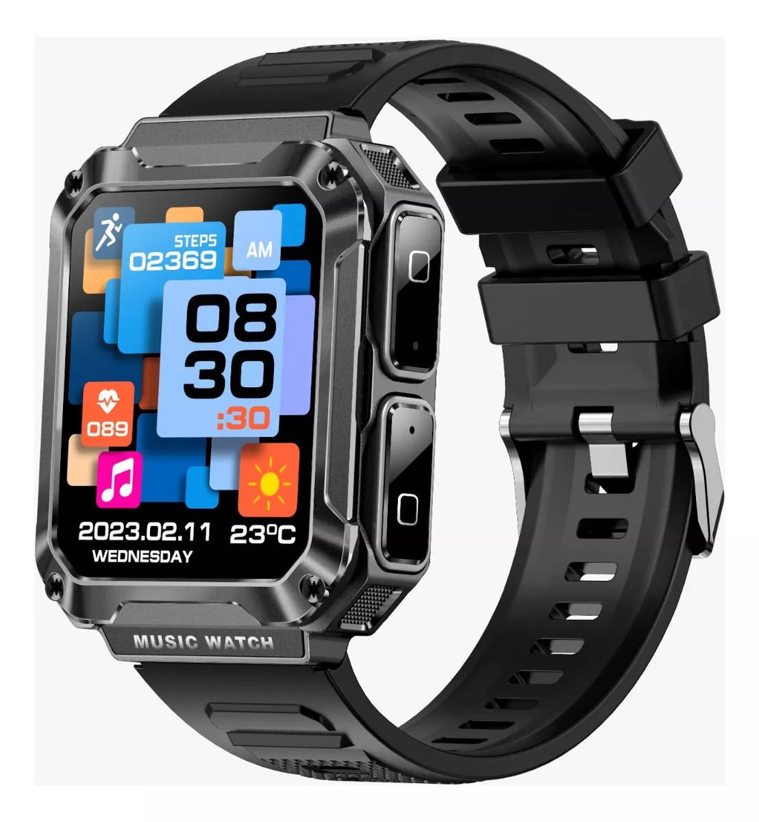 Foto 5 pulgar | Reloj Smartwatch T93 Fralugio Mp3 con Audífonos Tws 4gb Rom color Negro