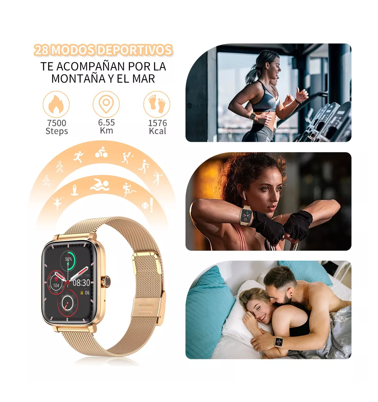 Foto 3 pulgar | Smartwatch Belug Bluetooth y Llamadas