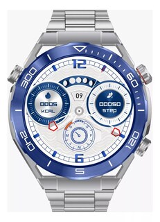 Foto 4 | Smartwatch Fralugio P9 Ultimate color Plata NFC Brújula HR BP NFC