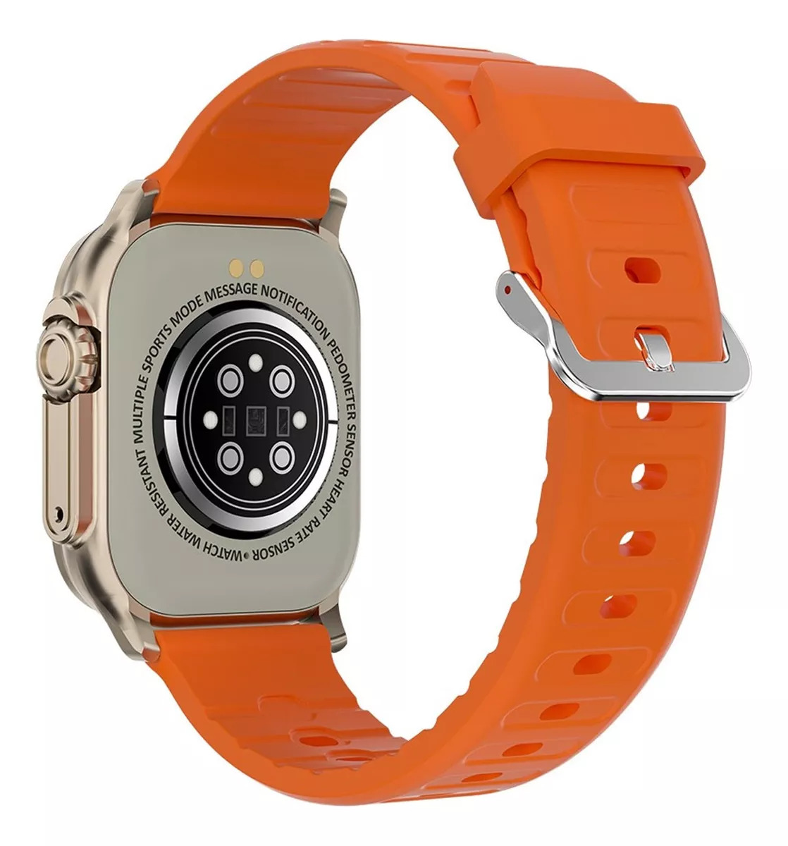 Foto 4 pulgar | Smartwatch Fralugio I33 Ultra Llamadas color Naranja BP Spo2