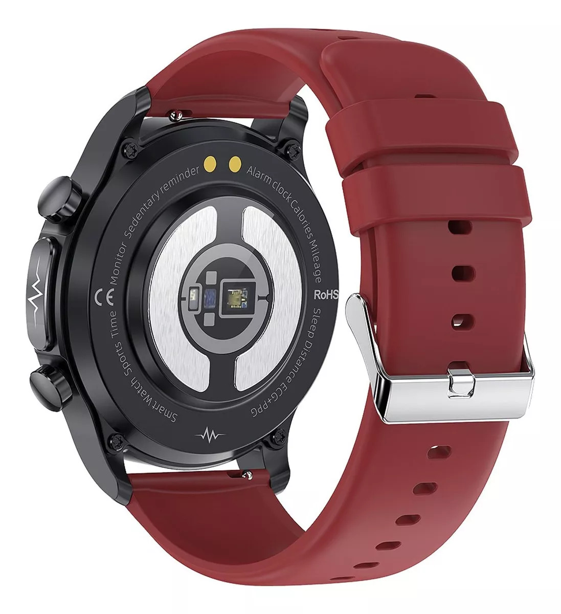 Foto 2 | Smartwatch Fralugio E400 color Rojo ECG Real Spo2 HR