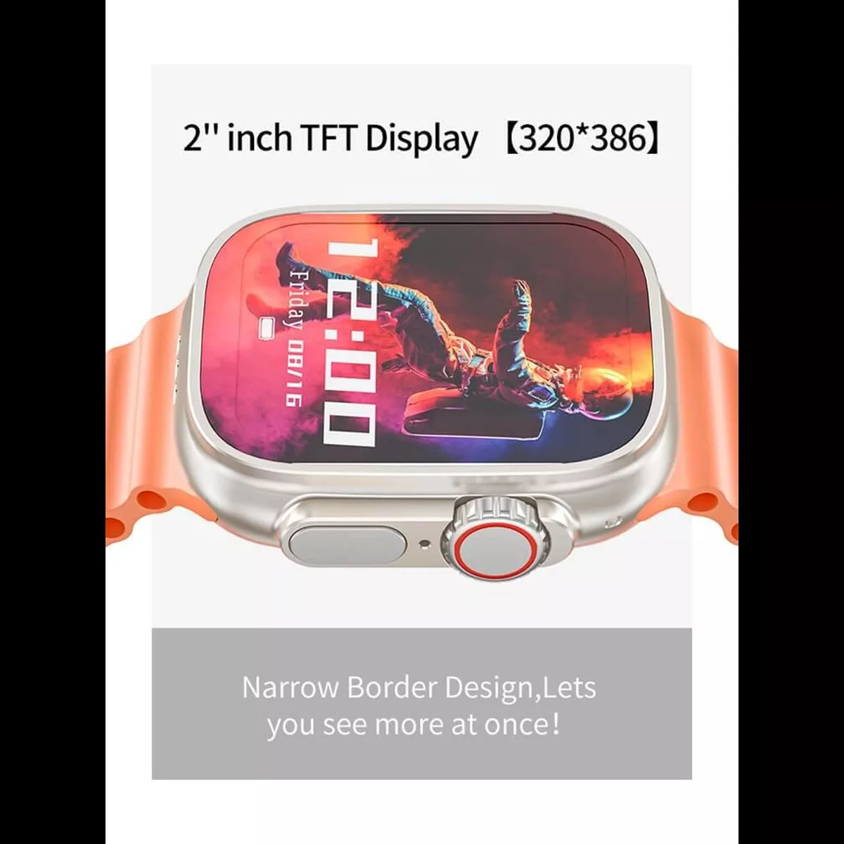 Foto 5 pulgar | Reloj Smartwatch Fralugio Dw88 4g Wifi Android 8.1 1gb Ram 16gb Rom color Naranja