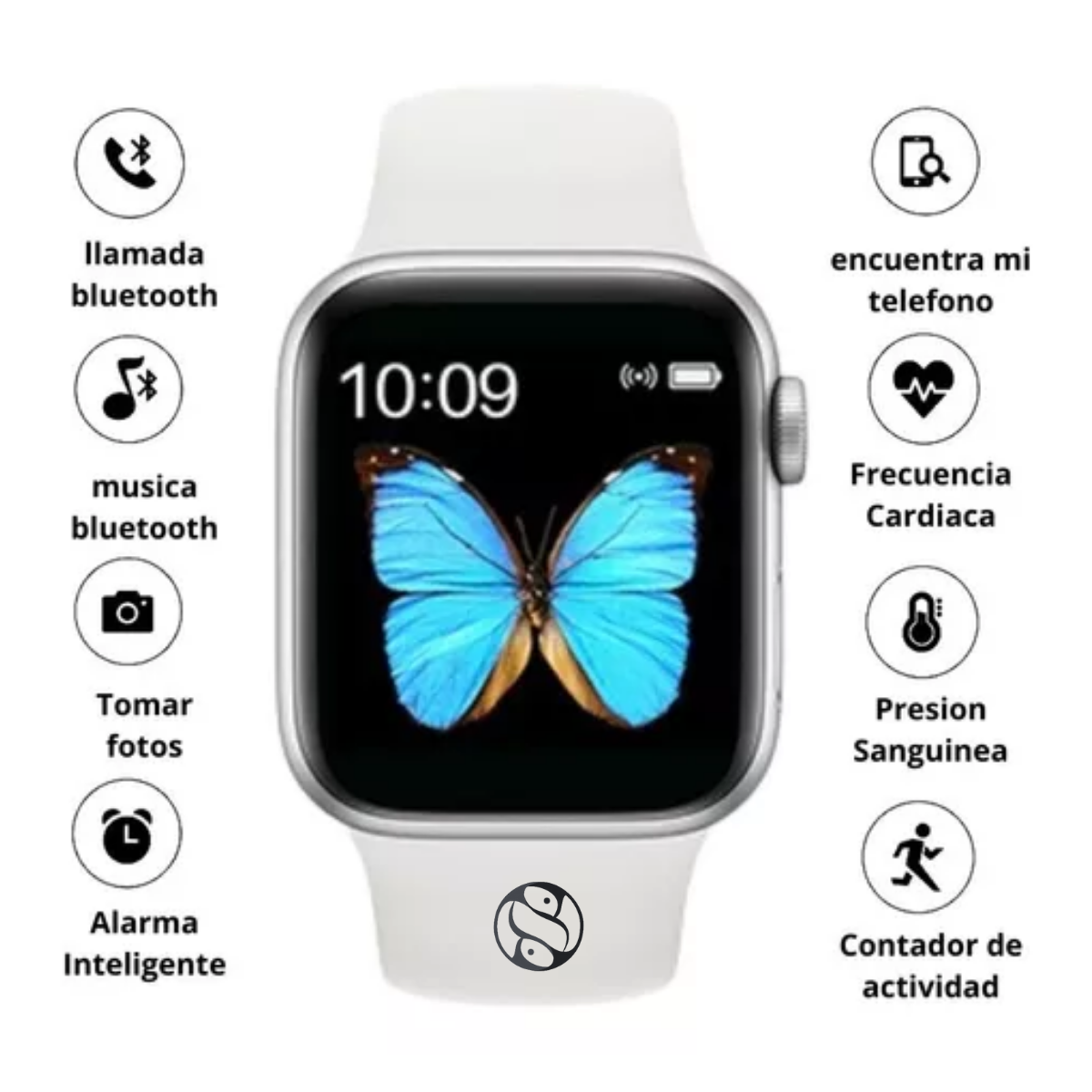 Foto 4 pulgar | Smartwatch Dosyu T500 color Blanco para Android y Apple