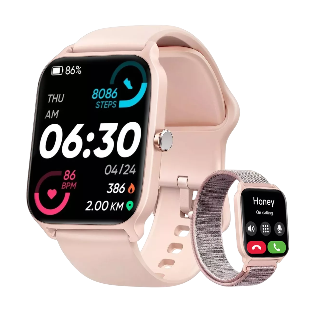 Foto 2 pulgar | Smartwatch Belug color Rosa con Bluetooth