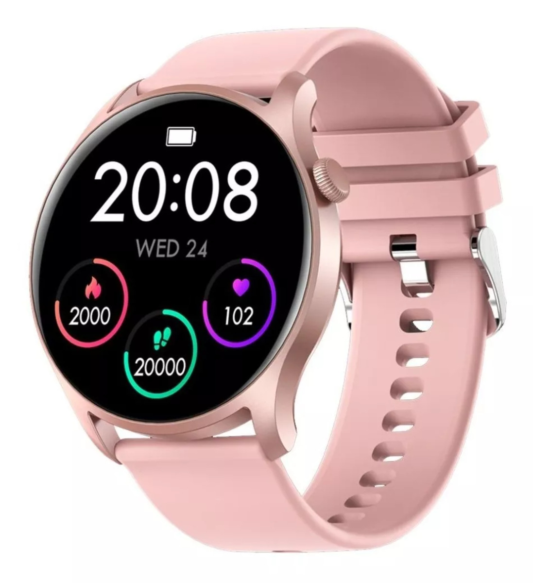 Foto 2 pulgar | Reloj Inteligente Smart Watch Fralugio Kc08 Monitores De Ejercicio Pantalla Hd Rosa