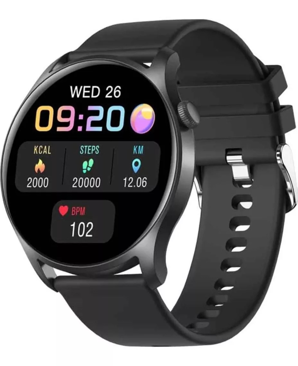 Foto 3 pulgar | Reloj Inteligente Smart Watch Fralugio Kc08 Monitores De Ejercicio Pantalla Hd Negro