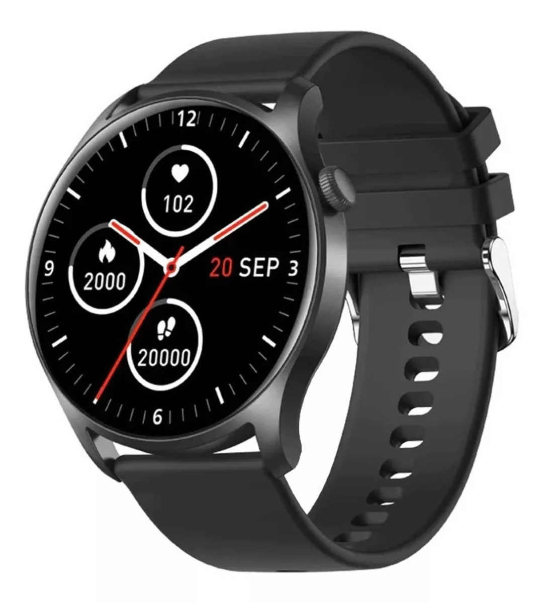 Foto 3 | Reloj Inteligente Smart Watch Fralugio Kc08 Monitores De Ejercicio Pantalla Hd Negro