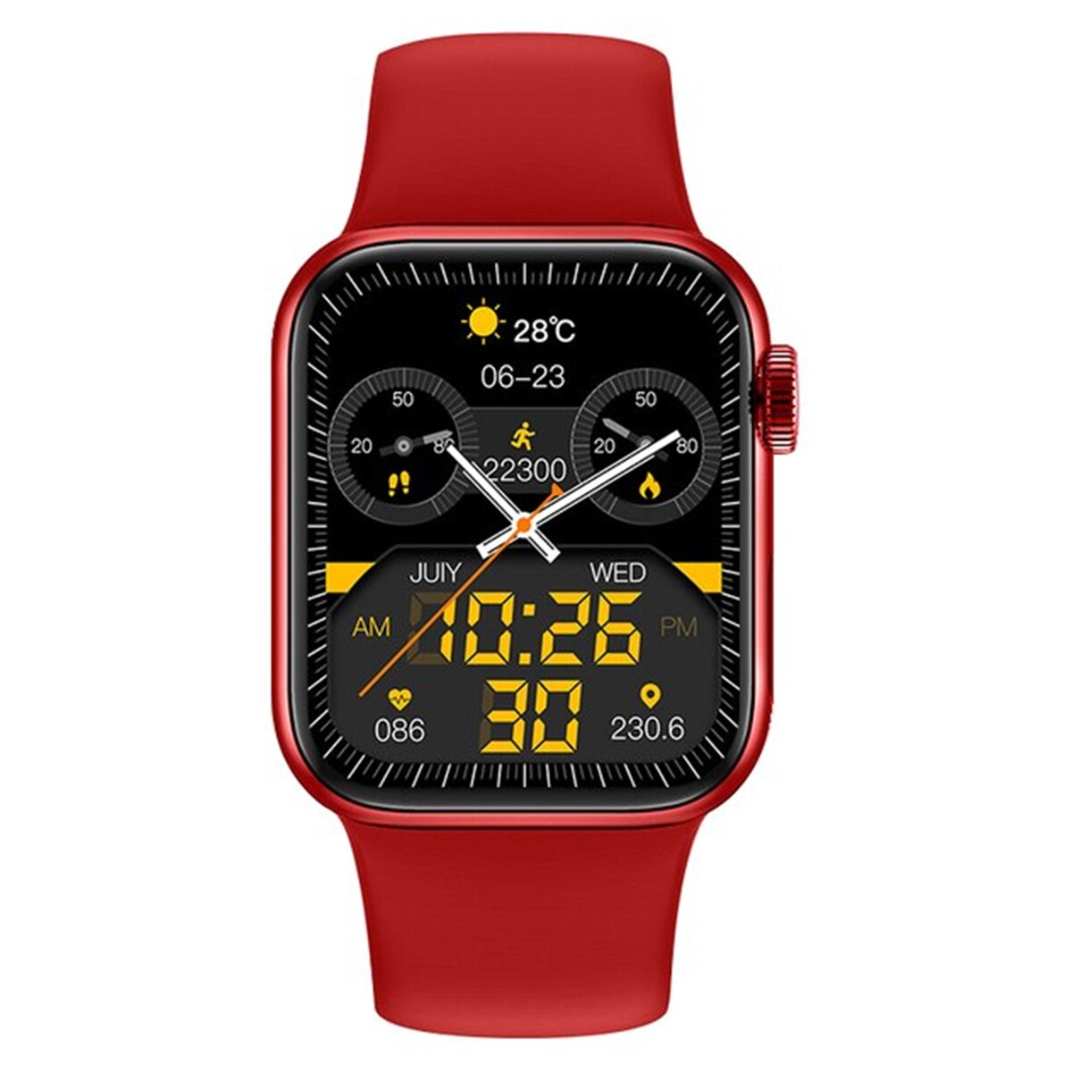 Foto 2 pulgar | Smartwatch Fralugio M Seven Rojo