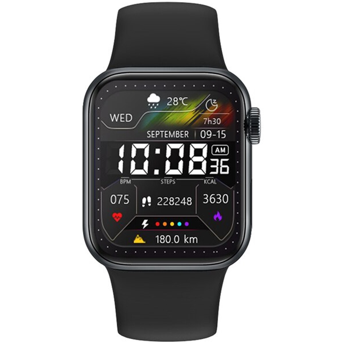 Smartwatch Fralugio M Seven Negro