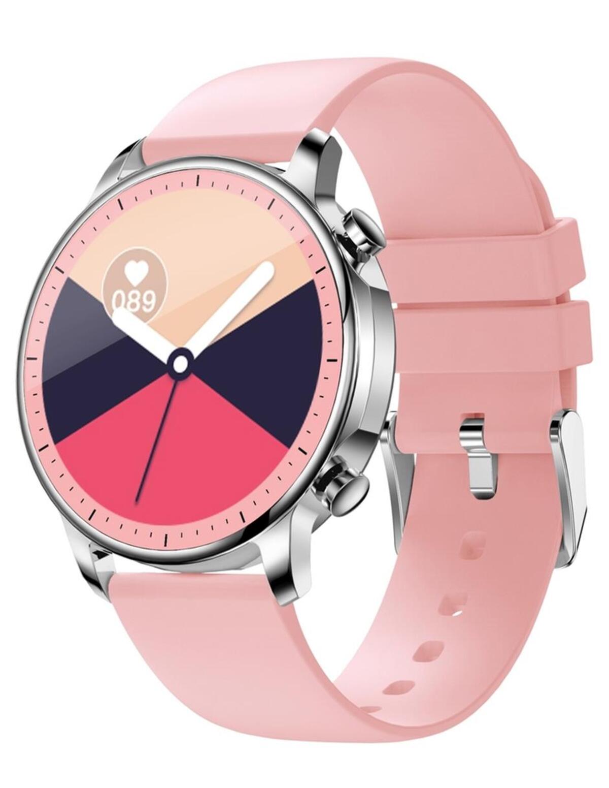 Foto 2 pulgar | Smartwatch Fralugio V23 Rosa Full Touch HD