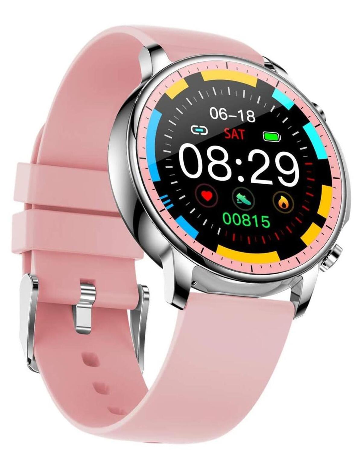 Foto 3 pulgar | Smartwatch Fralugio V23 Rosa Full Touch HD