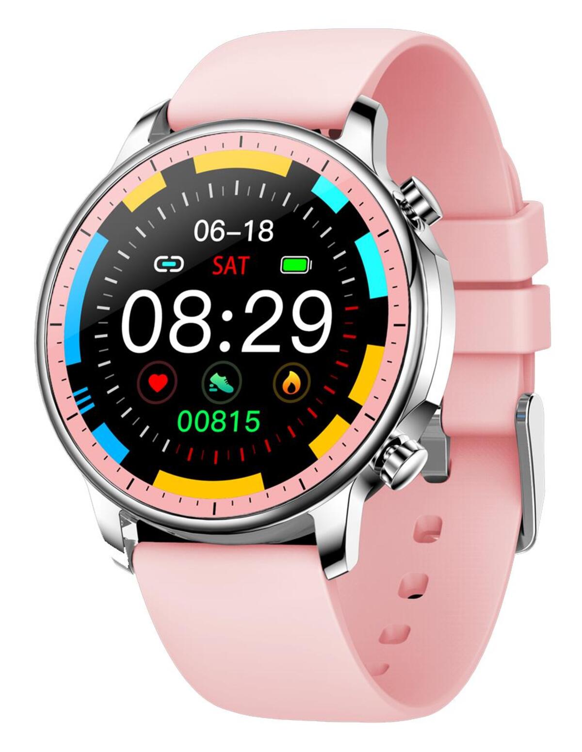 Foto 5 pulgar | Smartwatch Fralugio V23 Rosa Full Touch HD