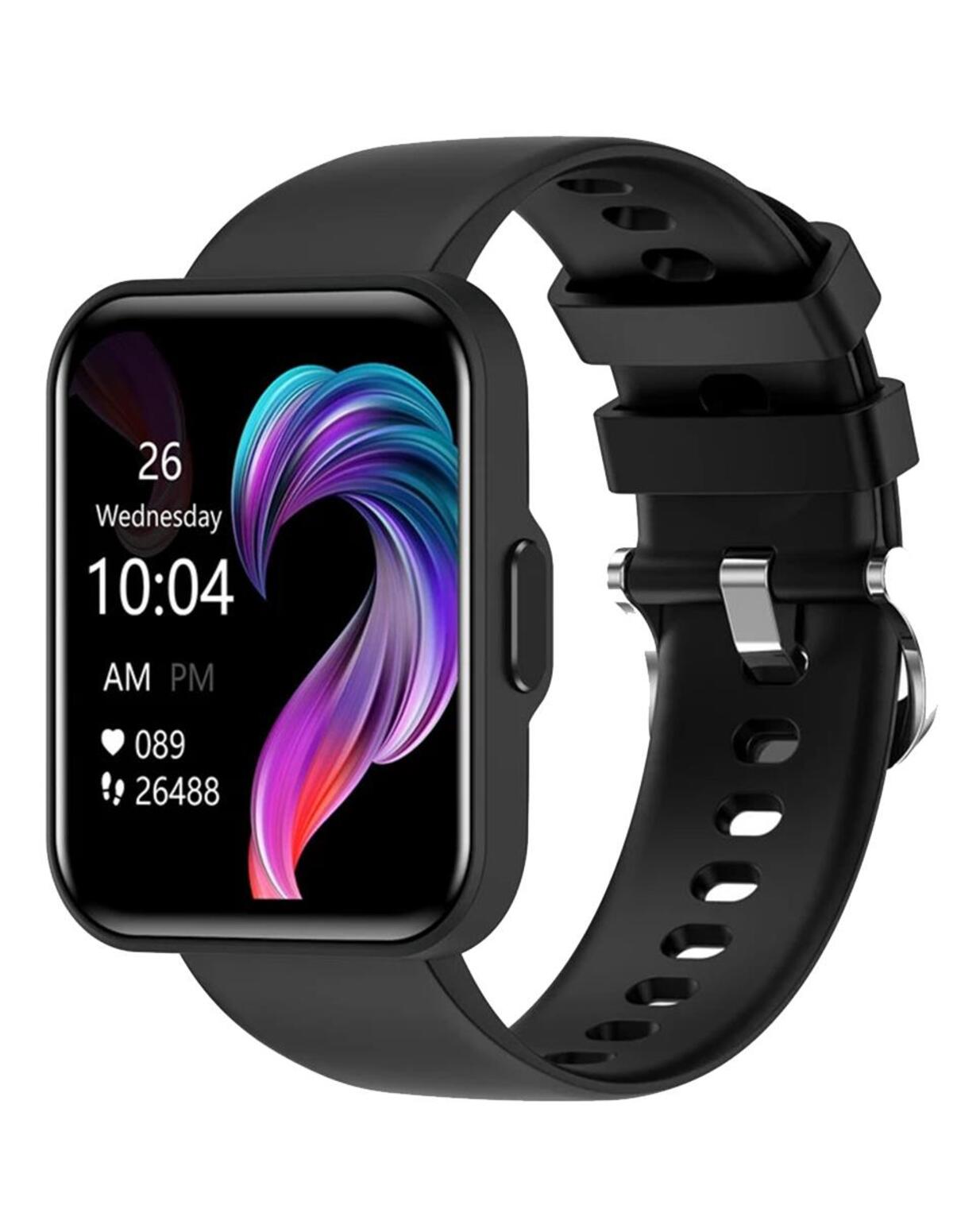 Smartwatch Fralugio E21 Negro Notificaciones de Redes Sociales