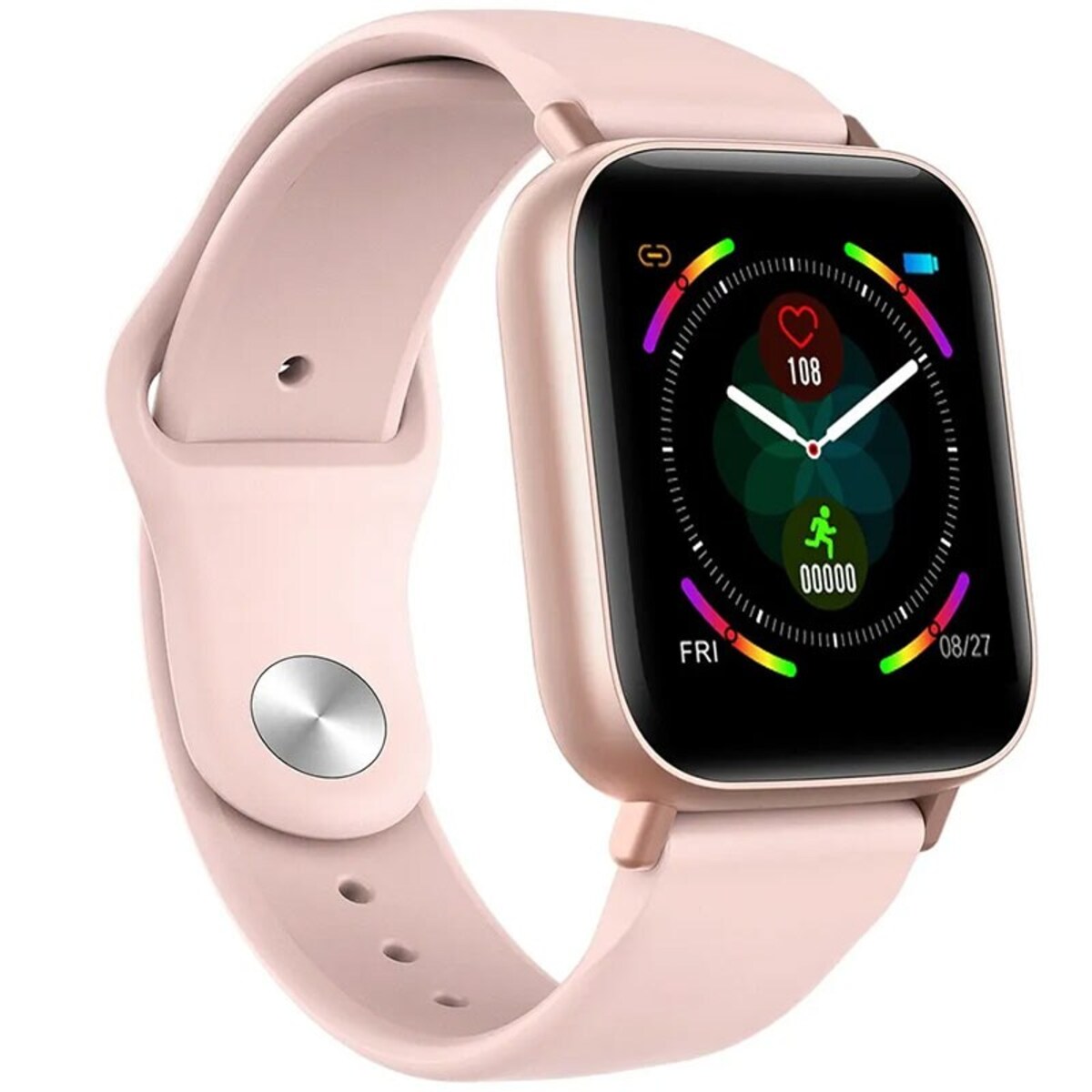 Foto 3 | Reloj Inteligente F10 Fralugio Con Oxímetro y Monitor Cardiaco Rosa