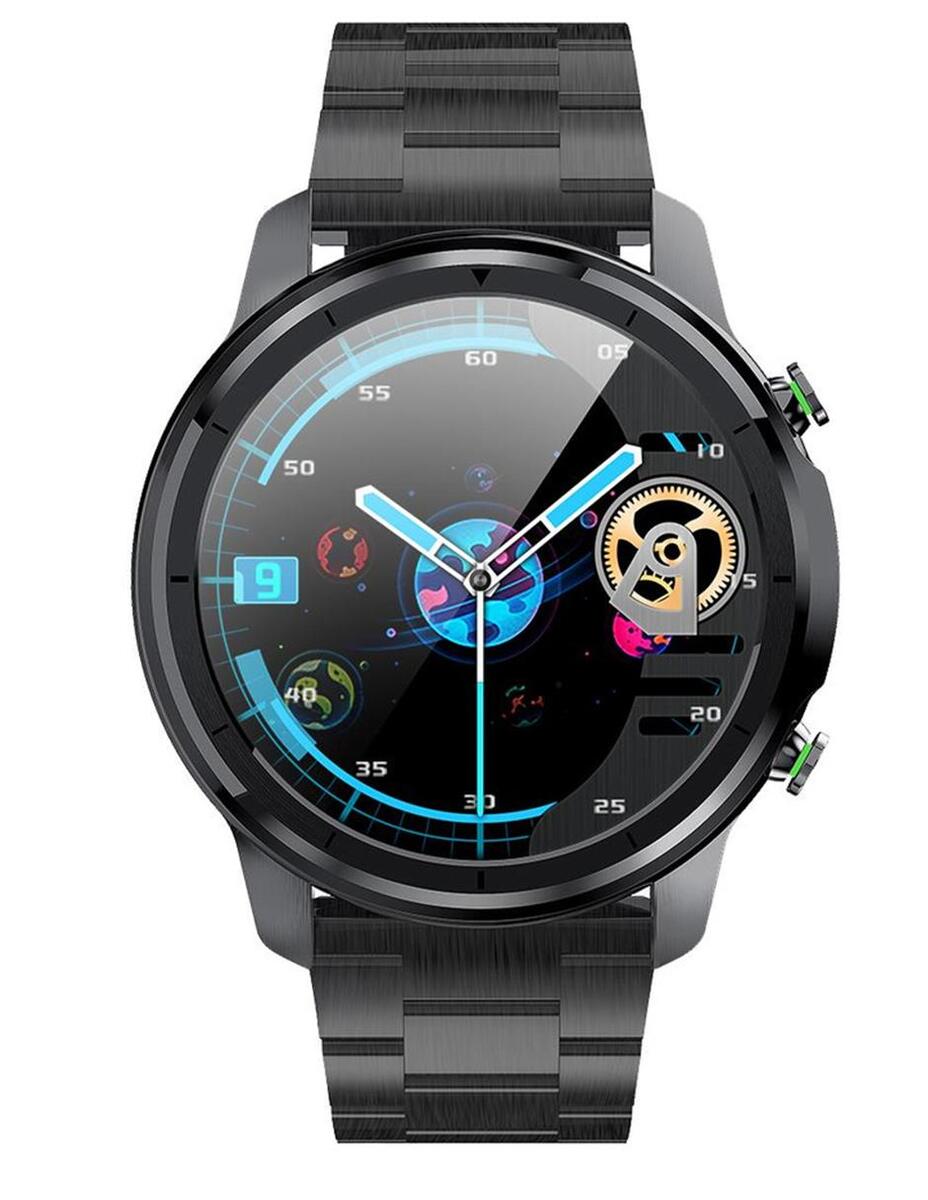 Smartwatch Fralugio LF26 Metal Negro Monitores de Ejercicio