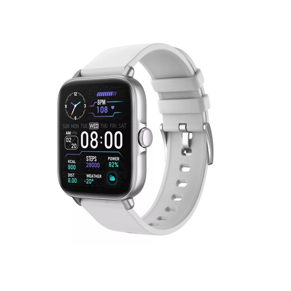 Foto 2 pulgar | Smartwatch Fralugio P28 Plus Full Touch Hd Blanco