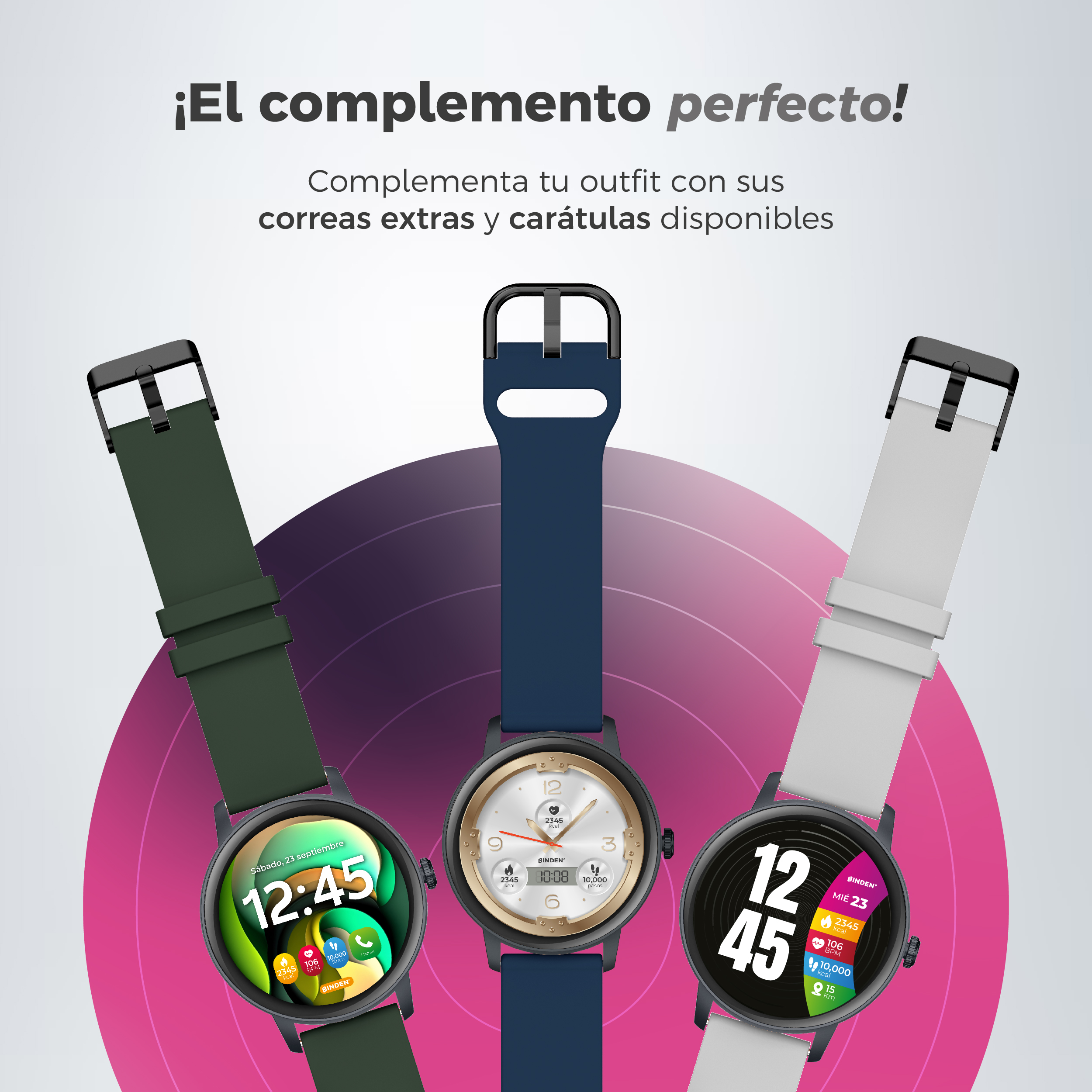 Foto 5 pulgar | Smartwatch Binden Era One Lite Azul