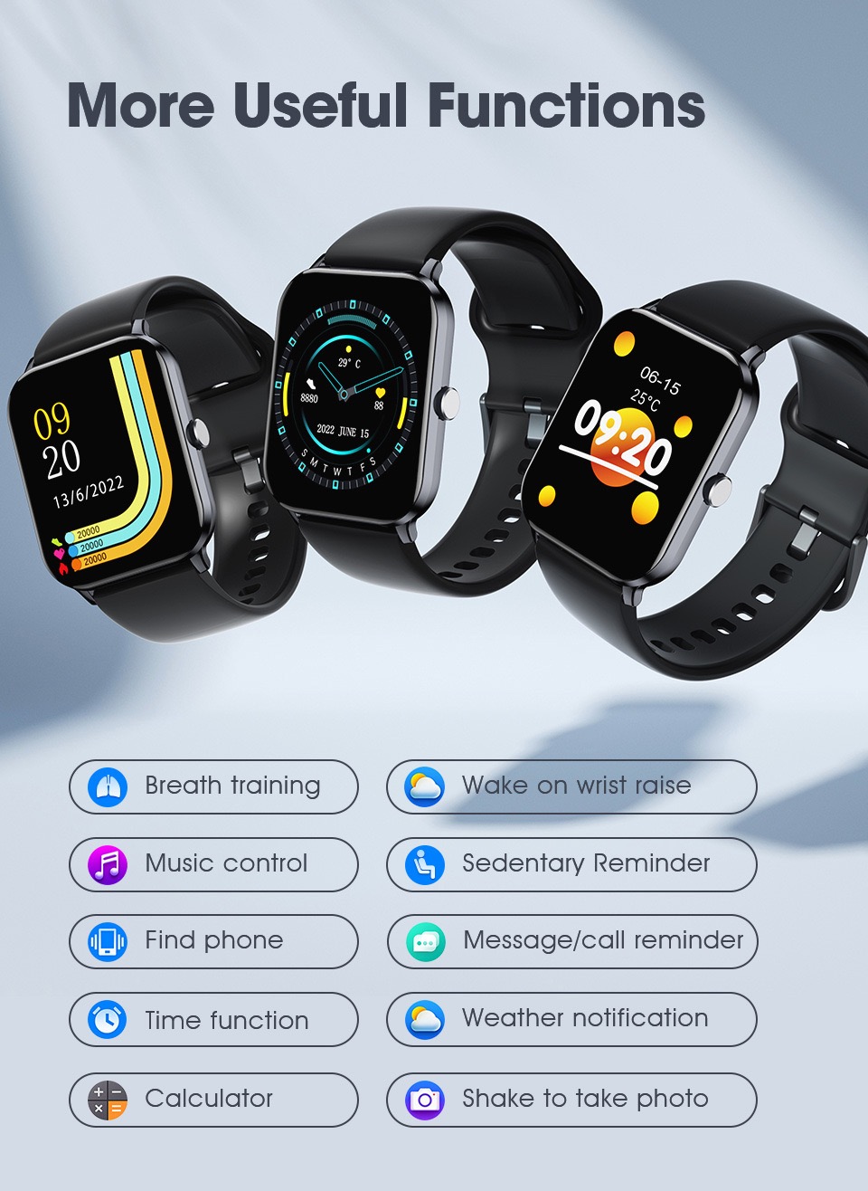 Foto 5 pulgar | Venta Internacional-Smartwatch Qcy color Negro con Bluetooth