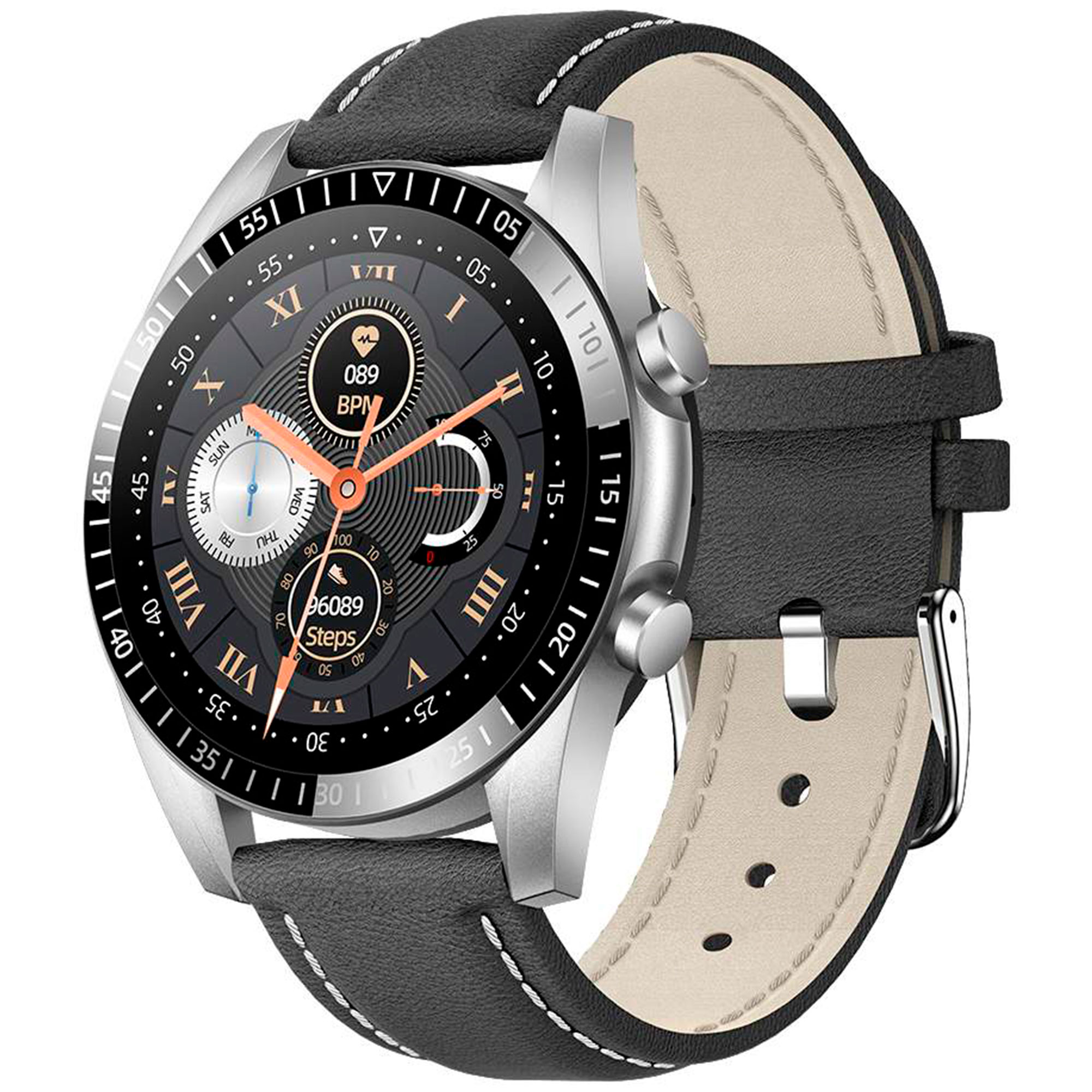 Reloj Smartwatch Vak 115 Piel Bluetooth Calorias Musica