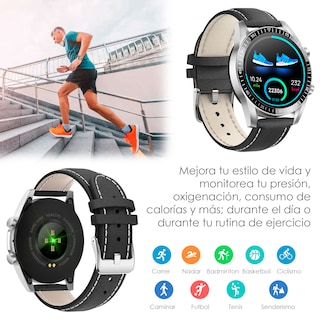 Foto 3 | Reloj Smartwatch Vak 115 Piel Bluetooth Calorias Musica