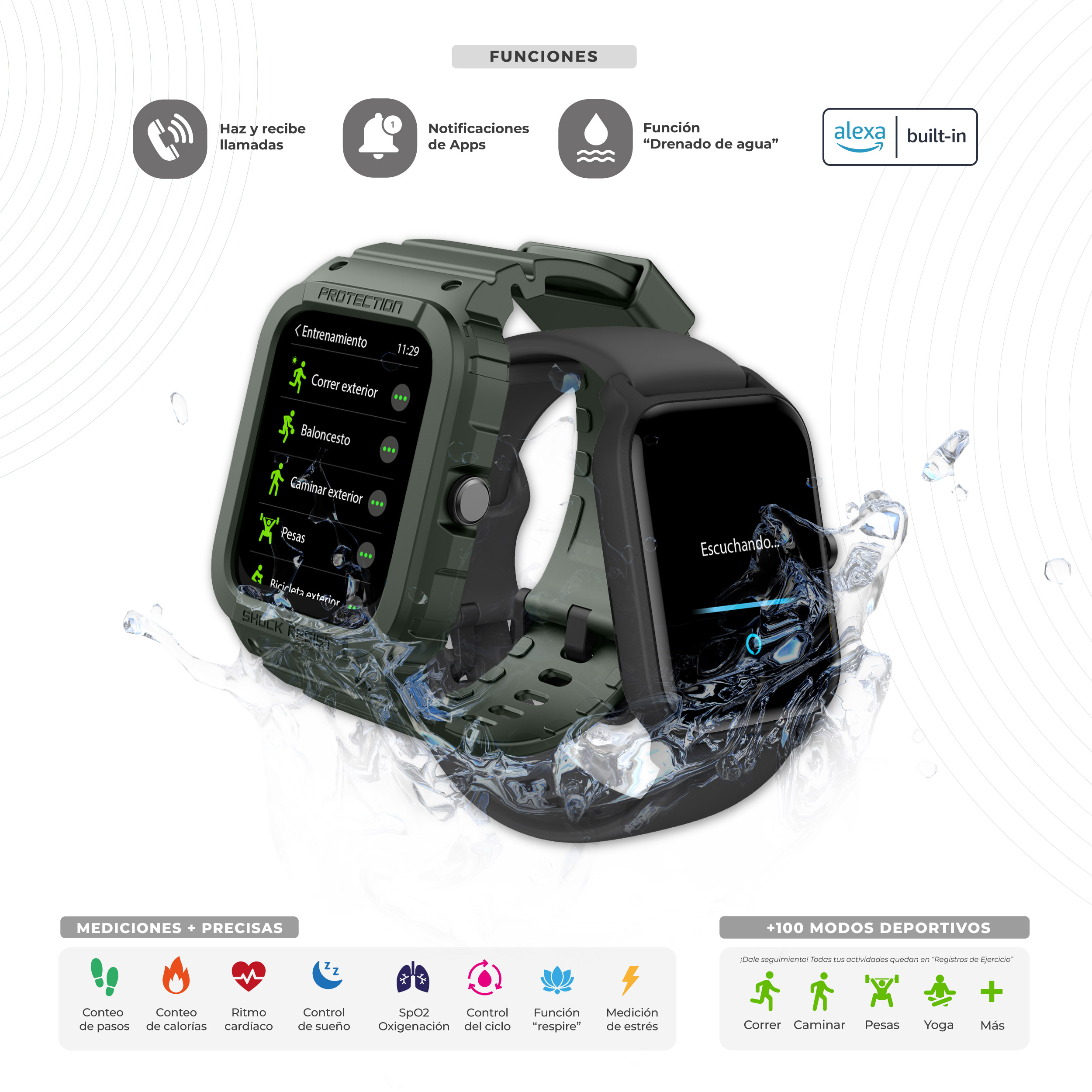 Foto 4 pulgar | Smartwatch Binden Era Xtream X1  Verde