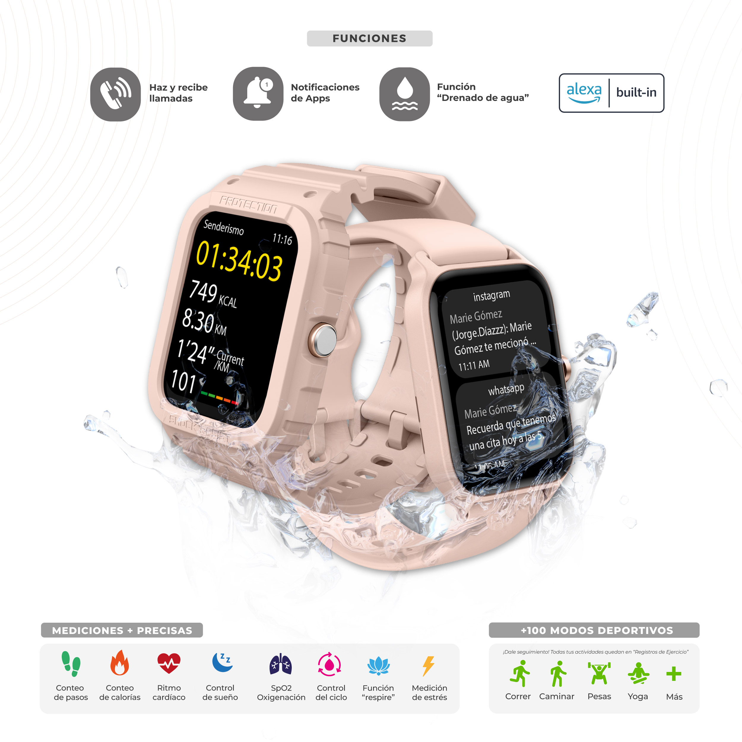 Foto 4 pulgar | Smartwatch Binden Era Xtream X1 Rosa