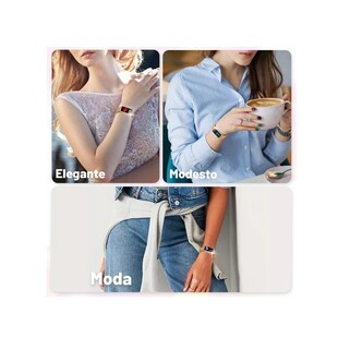 Foto 2 | Reloj Inteligente Bluetooth Smartwatch color Dorado para Mujer