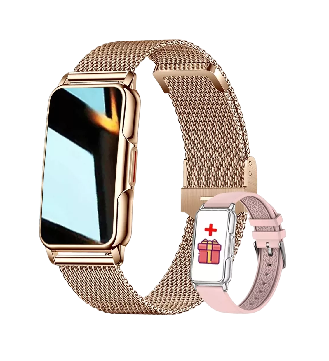 Reloj Inteligente Bluetooth Smartwatch color Dorado para Mujer