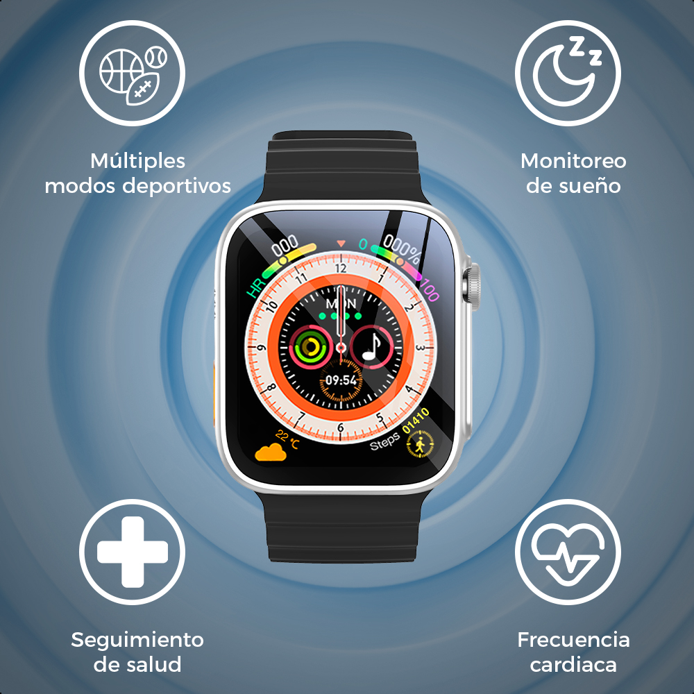 Foto 8 pulgar | Smartwatch Ginga Ip67 color Negro