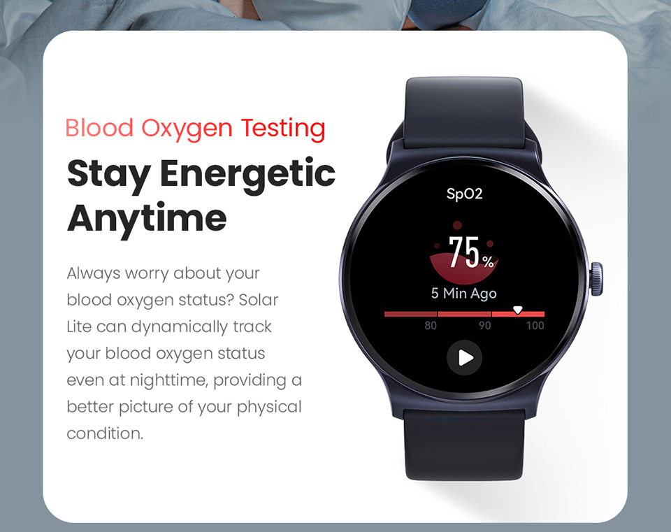 Foto 4 pulgar | Reloj Inteligente Haylou Youpin con Medición de Ritmo Cardíaco y Oxígeno - Azul Oscuro