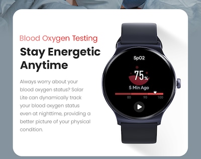 Foto 3 | Reloj Inteligente Haylou Youpin con Medición de Ritmo Cardíaco y Oxígeno - Azul Oscuro