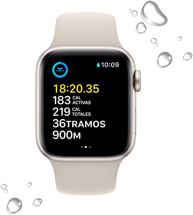 Foto 5 pulgar | Apple Watch SE 2a Generación GPS Blanco 40 mm y Correa Deportiva Blanca