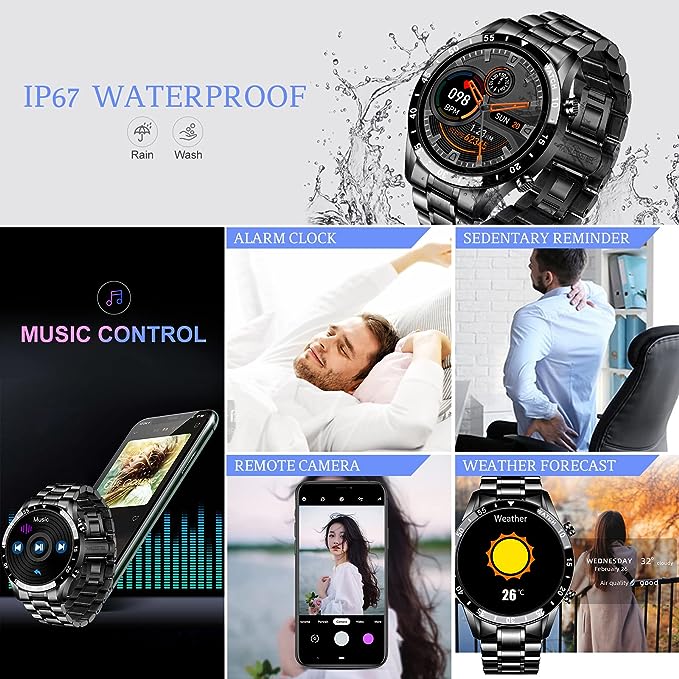 Foto 3 | Smartwatch Filiekeu I9 Negro para Hombre